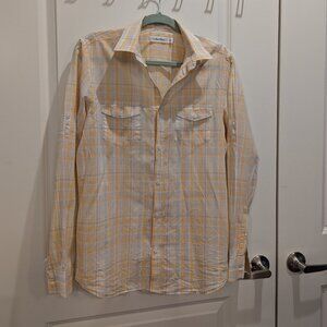 Calvin Klein Orange Button Down SZ S